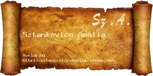 Sztankovics Amália névjegykártya